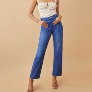 Reformation High Rise Blue Women's Jeans - ZENIA size 24 NWT